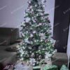 Umelý vianočný stromcek Jedľa Kaukazská 220cm, stromček je ozdobený bielymi a ružovými ozdobami