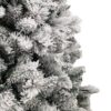 Detail stromčeka Biely vianočný stromček Borovica Biela Úzka, stromček s husto zasneženými vetvičkami