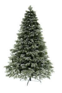 Vianočný stromček má všetky 3D vetvičky po obvode mierne zasnežené. Sneh je veľmi realistický a tak celý stromček pôsobí veľmi autentickým dojmom. Stromček má veľký počet vetvičiek a teda je aj veľmi hustý. Cely stromček je postavený na kovovom stojane.
