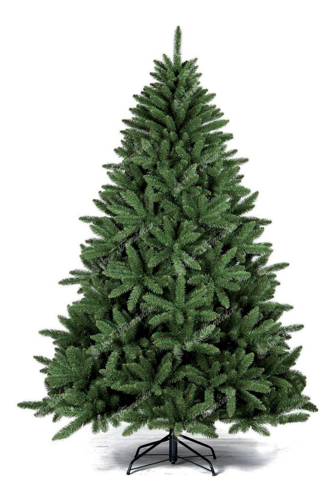 Stromček je pokrytý veľkým množstvom vetvičiek. Stromček je postavený na kovovom stojane .