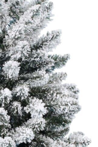 Detail stromčeka Umelý vianočný stromček Mini Jedlička Zasnežená. Stromček husto pokrytý snehom.