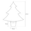 Nákres rozmeru vianočného stromčeka v kvetináči 60cm