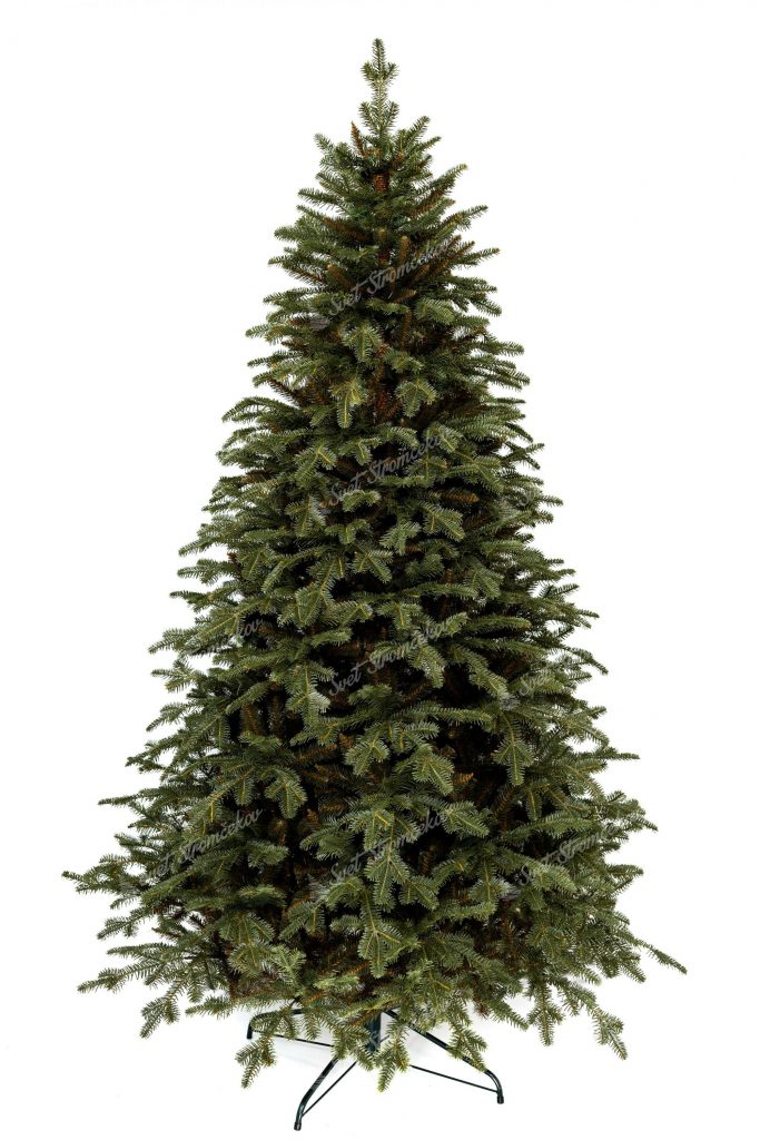 3D vianočný stromček. Stromček ma dokonalé realistické vetvičky a vyzerá ako živý. Celý stromček stojí na kovovom stojane.