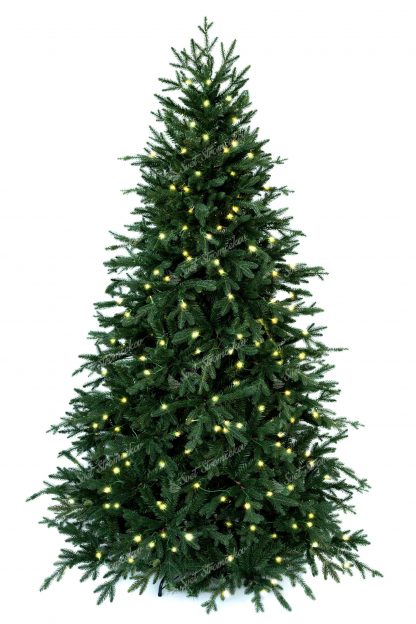 3D vianočný stromček s reálnymi vetvičkami vďaka čomu pôsobí naozaj živo. Vianočný stromček je ovešaný LED osvetlením teplej bielej farby.