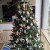 Do biela ozdobený vianočný stromček FULL 3D Jedľa Kaukazská 180cm