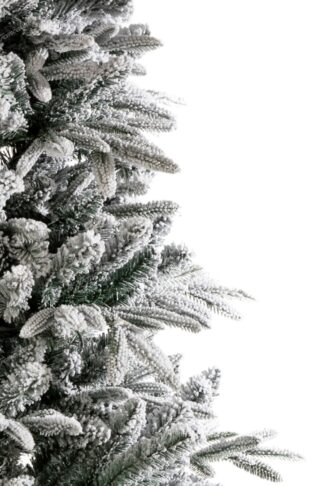 Detail stromčeka Umelý vianočný stromček 3D Jedľa Sibírska. Stromček má zasnežené vetvičky.k