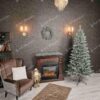 Umelý vianočný stromček 3D Smrek Ľadový Úzky, stromček má zelenostrieborné ihličie