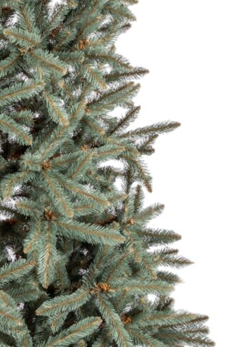Detail stromčeka Umelý vianočný stromček Smrek Strieborný so striebornozeleným ihličím
