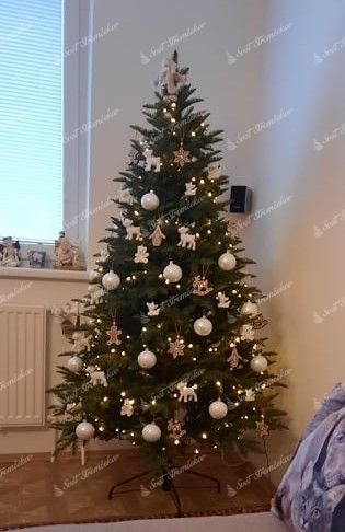 jemne ozdobený FULL 3D vianočný stromček Jedľa Kaukazská 180cm