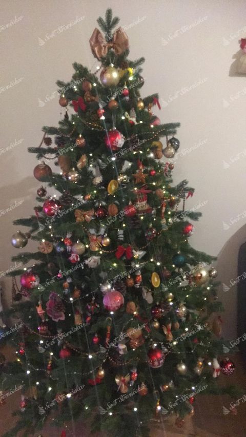 Ozdobený vianočný stromček 3D Smrek Exkluzívny 210cm