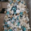 Biely ozdobený vianočný stromček 3D smrek kráľovský 180cm