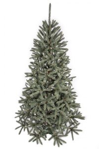 Umelý vianočný stromček Smrek Strieborný. Tyrkysovo strieborný vianočný stromček.