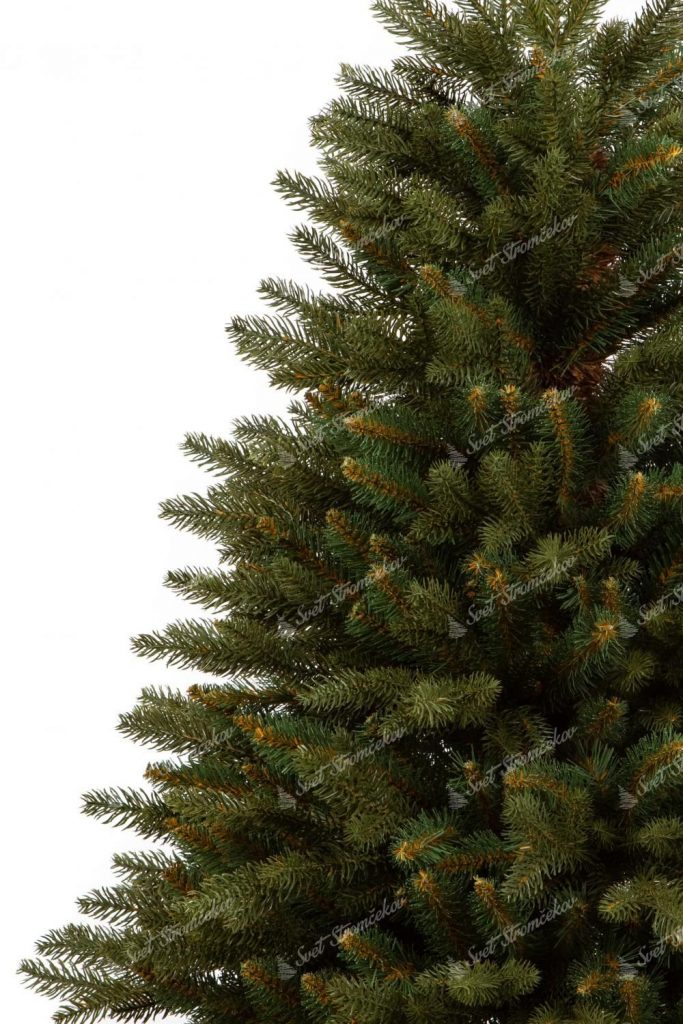 Vianočný stromček v kvetináči 3D Smrek Alpský detail ihličia