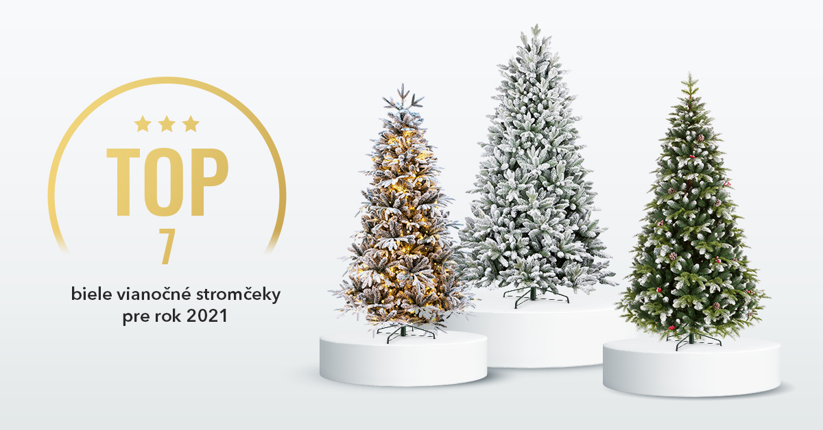 Biele vianočné stromčeky- TOP 7 pre rok 2021