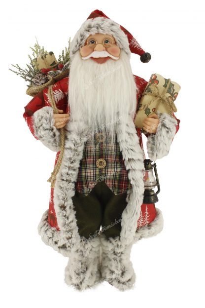 Dekorácia Santa Claus Tradičný vzorovaný 46cm