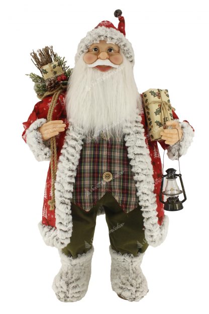 Dekorácia Santa Claus Tradičný vzorovaný 80cm