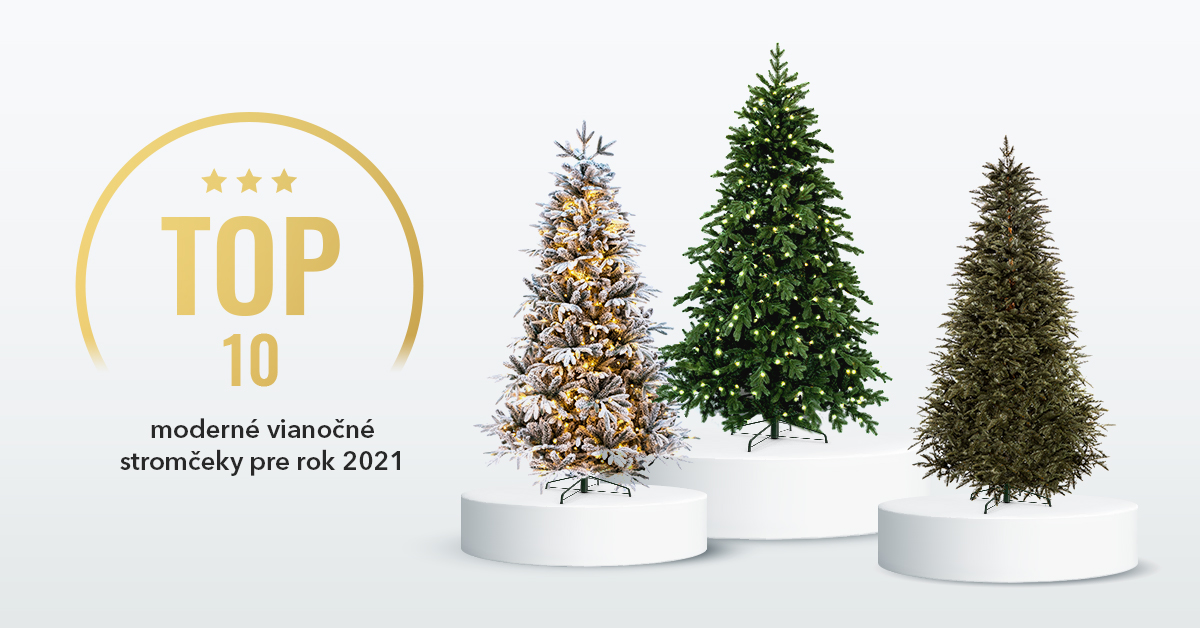 Moderné vianočné stromčeky TOP10