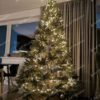 Umelý vianočný stromček 3D Jedľa Kaukazská XL 240cm s bielymi vianočnými ozdobami