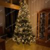 Umelý vianočný stromček 3D Jedľa Normandská 240cm so zlatými vianočnými ozdobami