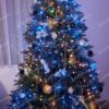 Umelý vianočný stromček 3D Smrek Alpský 210cm so zlatými a bielymi vianočnými ozdobami