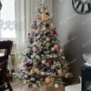 Umelý vianočný stromček Borovica Biela 180cm LED