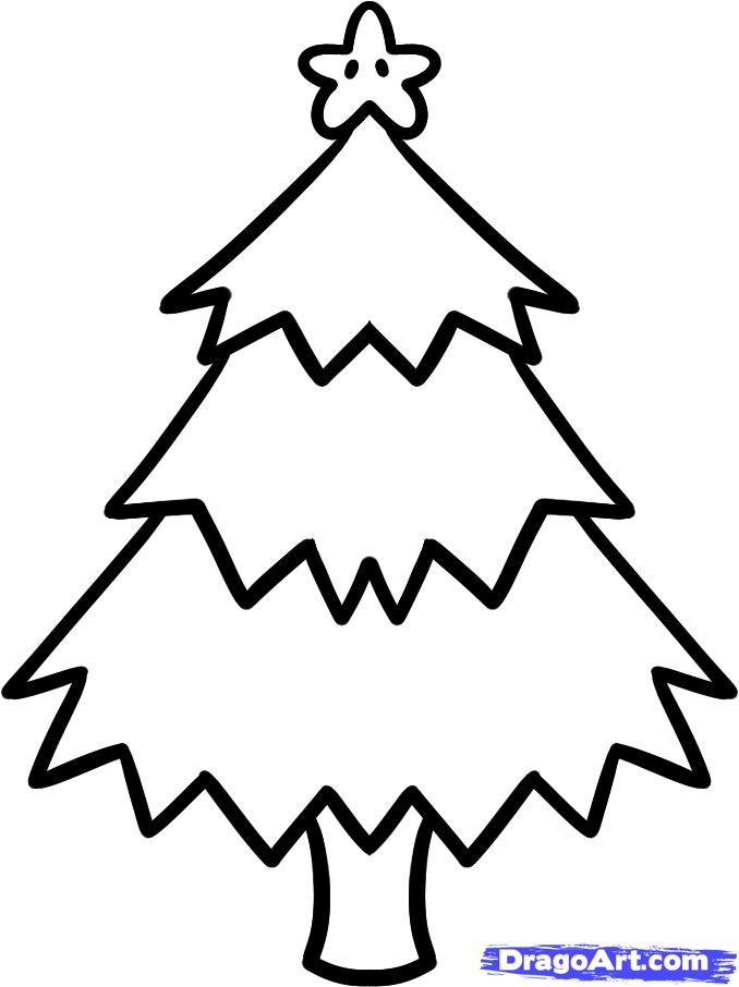 Vianočný stromček kreslený -2