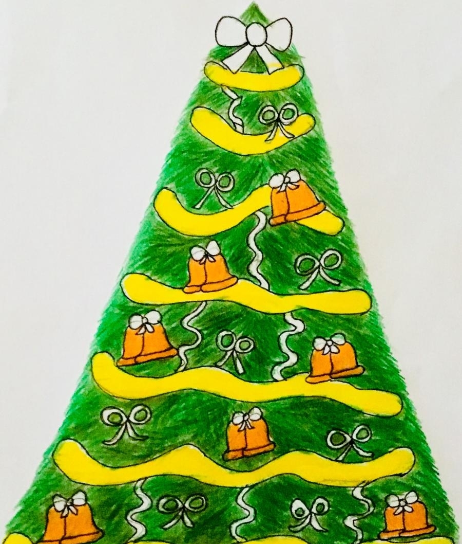 Vianočný stromček kreslený -5