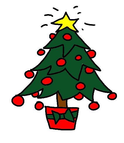 Vianočný stromček kreslený -8