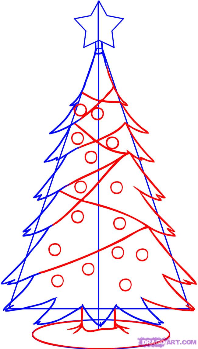 Vianočný stromček kreslený -1,3