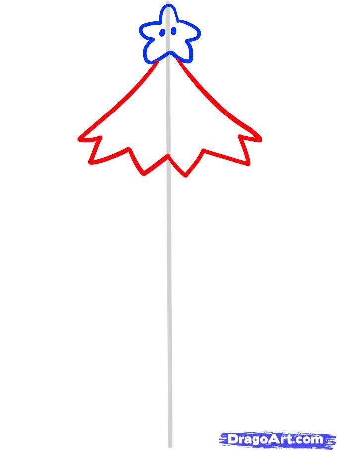 Vianočný stromček kreslený -2,3