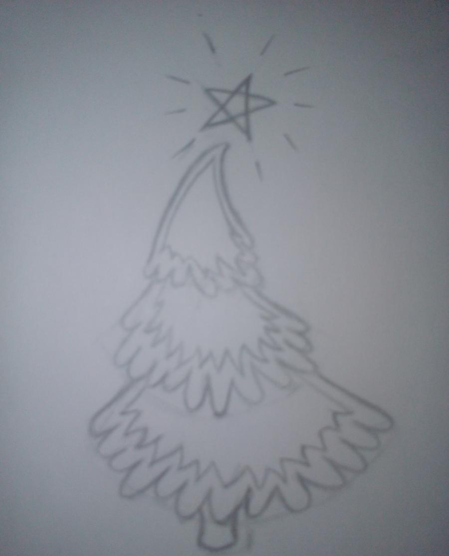 Vianočný stromček kreslený -4,3