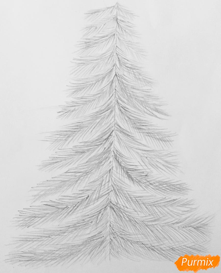 Vianočný stromček kreslený -5,4