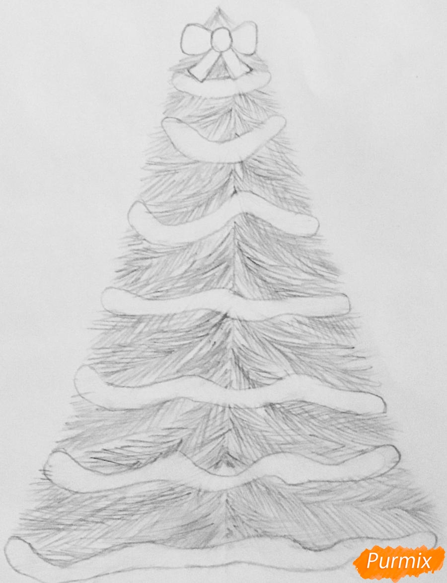 Vianočný stromček kreslený -5,5