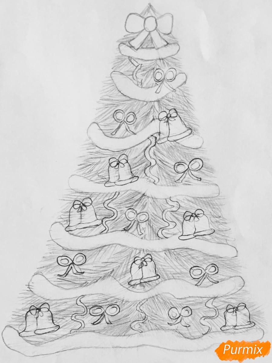Vianočný stromček kreslený -5,6