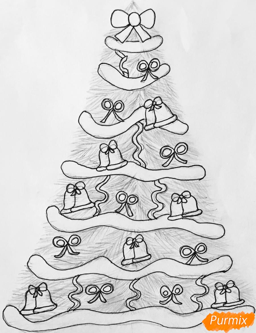 Vianočný stromček kreslený -5,7