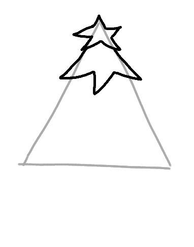 Vianočný stromček kreslený -8,2