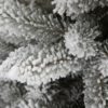 Umelý vianočný stromček Smrek Biely Úzky s bielymi, husto zasneženými vetvičkami