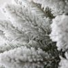 Umelý vianočný stromček Smrek Biely Úzky s bielymi, husto zasneženými vetvičkami