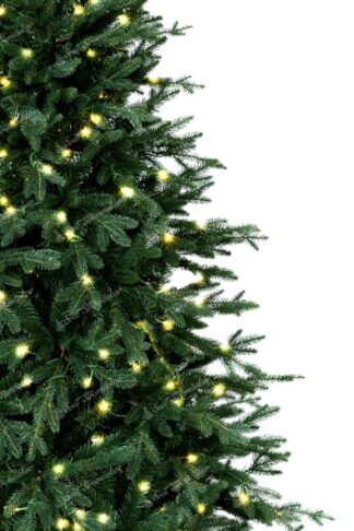 Detail stromčeka Umelý vianočný stromček 3D Smrek Horský LED s hustým zeleným ihličím a namotaným LED osvetlením
