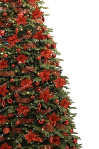 Detail stromčeka Gigantický vianočný stromček 3D Smrek Exkluzív ozdobený