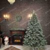 Umelý vianočný stromček 3D Smrek Ľadový, stromček má husté zelenostrieborné ihličie