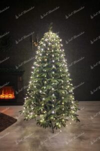 Vianočné osvetlenie na stromček NANO LED teplá biela na vianočnom stromčeku