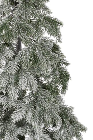 Detail stromčeka Malý vianočný stromček FULL 3D Jedlička Jagavá. Stromček má zasnežené vetvičky.