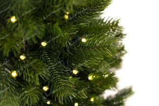 Vianočný stromček 100% 3D Mini Smrek s osvetlením, stromček má husté svetlozelené ihličie a inegrované osvetlenie