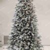 Umelý vianočný stromček 3D Smrek Kráľovský 270cm LED650, stromček má husto zasnežené vetvičky a integrované LED osvetlenie