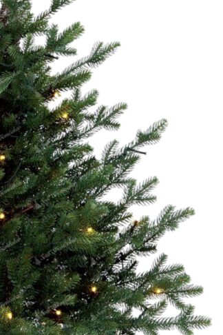Umelý vianočný stromček v kvetináči FULL 3D Smrek Prírodný LED detail ihličia