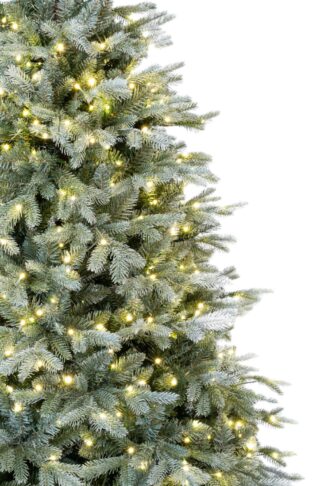Umelý vianočný stromček 3D Smrek Strieborný LED detail stromčeka