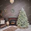 Umelý vianočný stromček 3D Smrek Strieborný LED, stromček má strieborno-zelené husté ihličie
