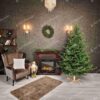Umelý vianočný stromček FULL 3D Smrek Prírodný LED, stromček má husté zelené ihličie