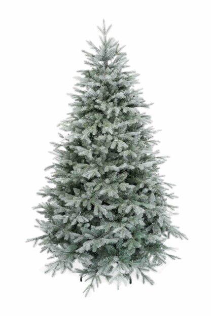 Umelý vianočný stromček 3D Smrek Strieborný má husté zelenostrieborné ihličie